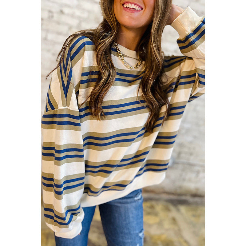 Pullover Sweatshirt Printed Long-sleeved Top Women