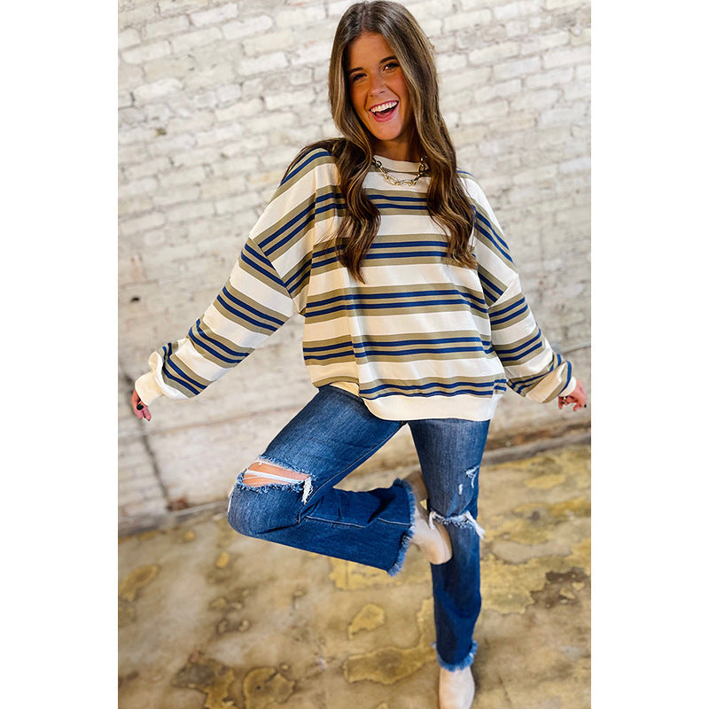 Pullover Sweatshirt Printed Long-sleeved Top Women