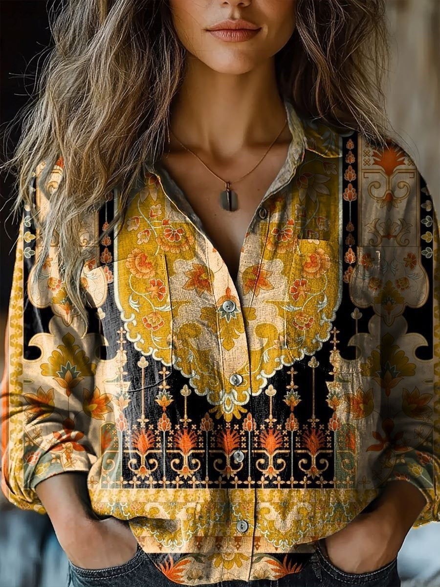3D Digital Printing Women's Long-sleeved Blouse